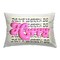Bubble Letters Happy Outdoor Printed Pillow Design by Victoria Barnes, 14 x 7 x 20